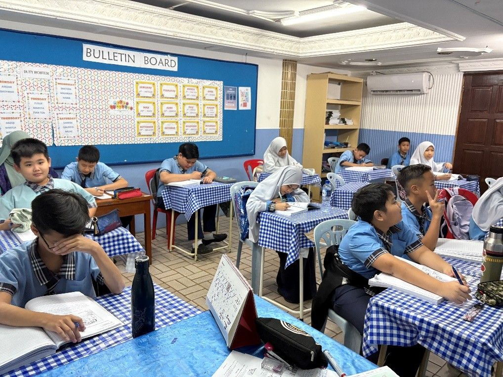 Students engaged in learning activities