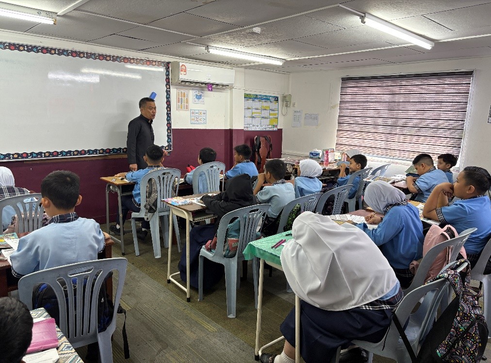 Students participating in school curriculum activities
